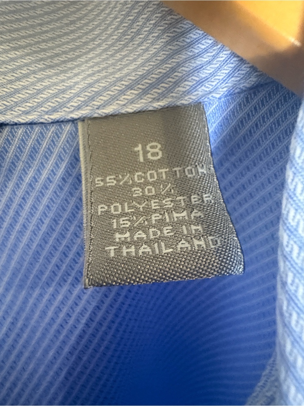 Investments Light Blue Striped Dress Shirt - Picture 4 of 7